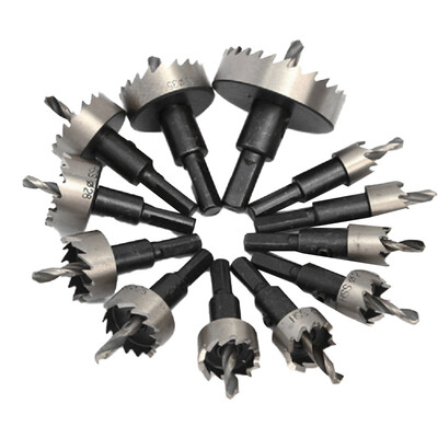 

12PCSSet High-speed Steel Serrated Hole Opener Set Iron Plate Steel Perforated Reamer Iron Opening Drill Bit