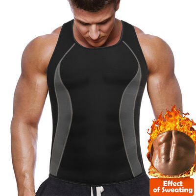 

SLIMBELLE Men Neoprene Sweat Hot Sauna Suit Muscle Training Fitness Gym Wear Workout Shirt