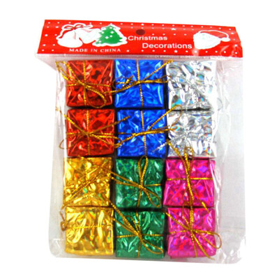 

Tailored Mini 12pcs Christmas Ornaments Foam Gift Box Xmas Tree Hanging Party Nice Decor