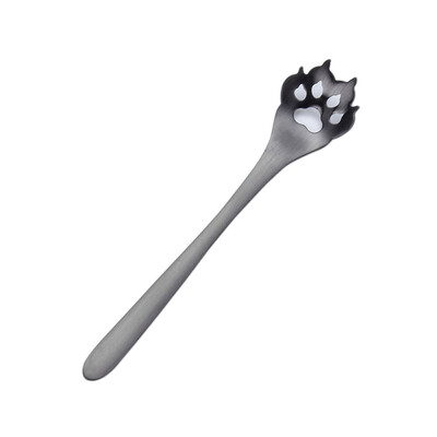 

Cute Stainless Steel Kitty Cat Claw Coffee Spoon Stirring Mug Spoon Teaspoon Tea Cake Dessert Spoon Long Handle Tableware