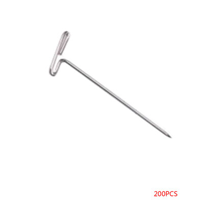 

200 Pcs Steel T-pins Nickel Plated Professional Modelling Holding Wigs Hair Extension DIY Sewing Craft