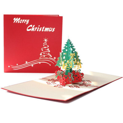 

Christmas Stereo Greeting Card 3d Christmas Tree Wish Card Party Invitation Card christmas greeting card 2020