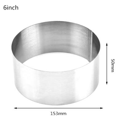 

Round Stainless Steel Ring Cake Mold Spray Pattern Baking Mold Mousse Circle
