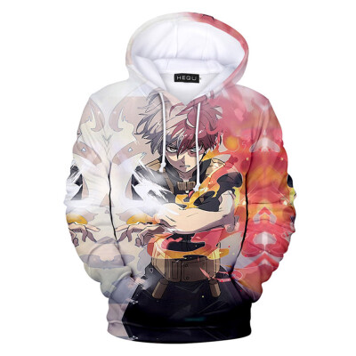 

Herqw61 Mens 3D My Hero Academia Anime Print Hoodie Izuku Midoriya Cosplay Costume Sweatshirt