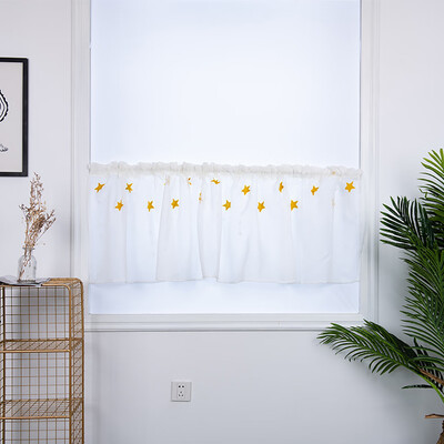 

Gobestart 1Pcs Voile Curtain Swags All Colours Pelmet Valance Net Curtains Voile Swag
