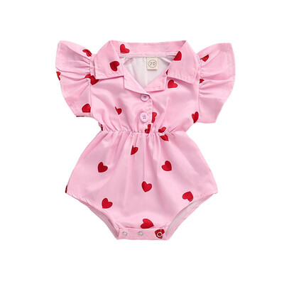 

Newborn Baby Girl Flounced Solid Color Sleeveless Backless Romper Clothing Overalls Sunsuit 0-18M