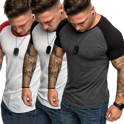 

2018 Men&39s Gym Muscle Top Short Sleeve Casual Tee Slim Fit T-Shirt Sport Clothes