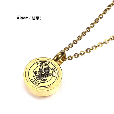 

Silver Pendant United States USMC Army Navy AIR Force Poice FIRE DEPT Memorial Urn Necklace