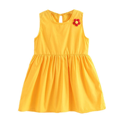 

Girls Dress Kids Baby Girl Summer Solid Sleeveless Dress Children Casual Dresses Clothes Childrens Clothing For Girls