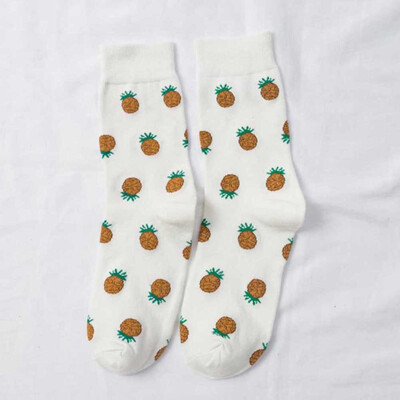 

Creative Fashion Kawaii Women Happy Food Poached Egg Painting Funny Cute Socks