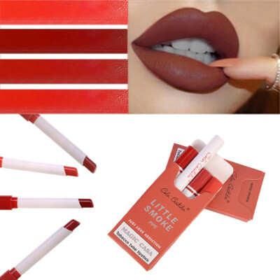 

4 pcs Matte Lipstick Set Long-lasting Waterproof Non-stick Cup Tobacco Tube Lipstick