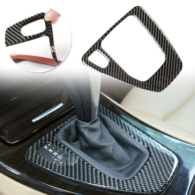 

Car Real Carbon Fiber Gear Shift Panel Cover Decor Fit For BMW E90 E92 E93 05-12