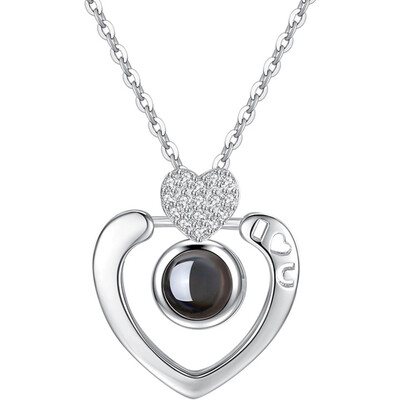 

I LOVE YOU Necklace I LOVE YOU in 100 Languages Silver Rose Gold Pendant Necklace Jewelry Valentines Day Gifts