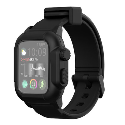 

〖Follure〗Waterproof Silicone Strap Watch bandBelt watch case for Apple Watch4 44mm