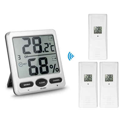 

1 to 3 Inside Outside Remote Sensor Emitter Console Receiver Wireless Digital Thermo-Hygrometer Wine Cellars