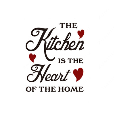 

The Kitchen Is The Heart Wall Stickers Art DIY Home Decals Decoration Removable
