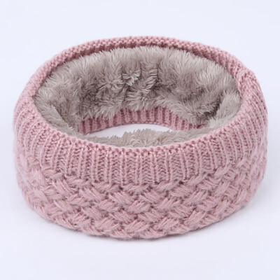 

New Fashion 6 Colors Autumn Winter Warm Unisex Scarves Ring Solid Color Wool Knit Plus Velvet Thick Collar Scarf