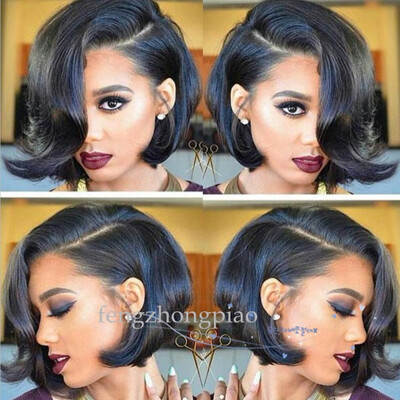 

FZP Grey 10inchFashion Charming wig Short Wigs For White Women Synthetic For Black Women BOB Straight Hair European Style
