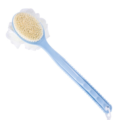 

New Double-sided Scrubber Shower Bath Brush Helper Grip Handle Exfoliation Body Skin Rubbing