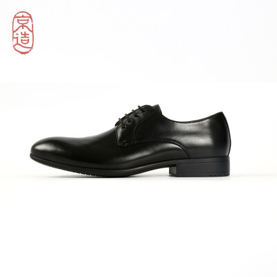 

JZAO Mens business dress shoes Mens derby shoes with a simple smooth Italian imported leather black 40