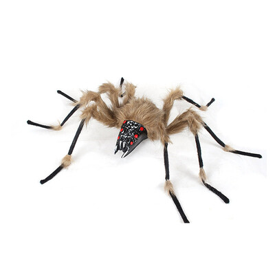 

Halloween Props Spider Giant Spider Web Simulation Plush Bar Decoration Spoof Tidy Toy For Outdoor Garden