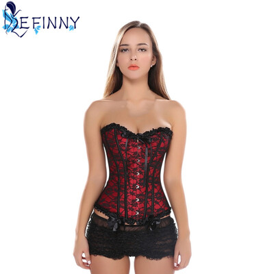 

Newest Novelty Sexy Women Lingerie Black Red Floral Lace Up Gothic Cummerbunds Female Slim Cummerbunds For Dress