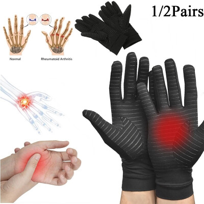 

12Pairs Of Copper Fiber Non-slip Gloves Copper Anti-arthritic Copper Compression Therapy Glove with Clamp