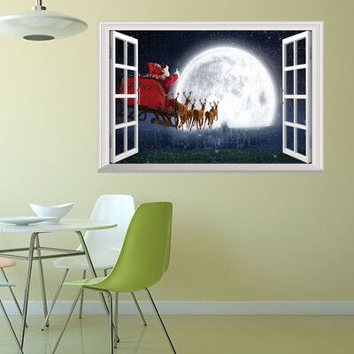 

Tailored 3D Christmas Wall Sticker Removable Mural Decals Vinyl Art Living Room Decors