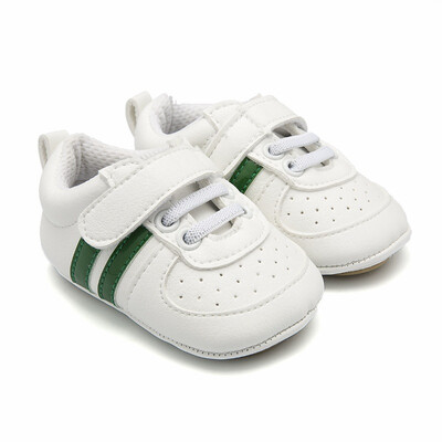 

2019 New Baby Toddler Shoes Newborn Baby Boys Girls Stripe PU Soft Bottom First Walker Shoes Anti-slip Infant Shoes
