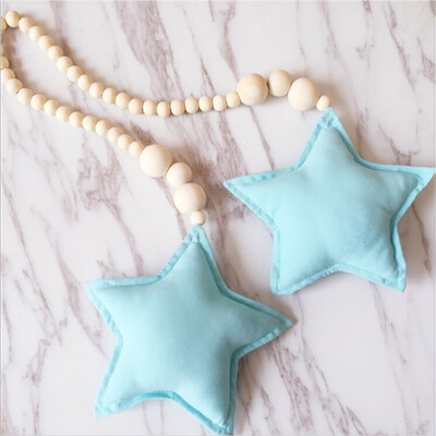 

Natural Wooden Beads Garland Home Decor Kid Room Wall Haning Decorations Best Gifts For Children Nordic Handmade Ornament