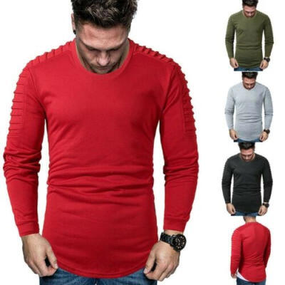 

Fall Men T-shirts Tee Shirt Pullover Long Sleeve 6 Colors Brand New O-neck Tops