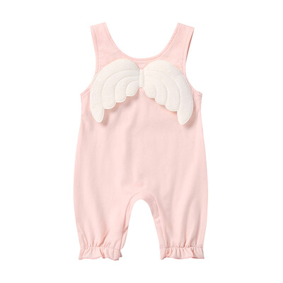 

NEW Summer Infant Baby Girl Wings Design Sleeveless Rompers Kids Rompers Jumpsuit Clothes Cotton