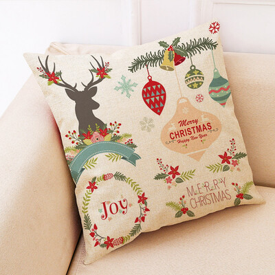 

〖Follure〗Christmas Home Decor Cushion Cover Graffi Style Throw Pillowcase Pillow Covers