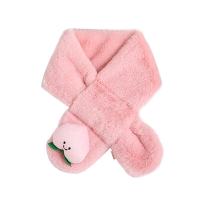 

Baby Boys Girls Scarf Winter Warmer Peach Printing Scarf Infant Thicken Collar Scarves Toddler Neckerchiefs