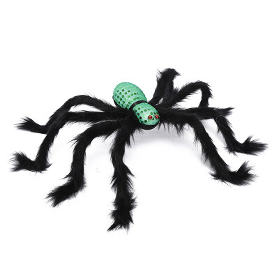 

Halloween Props Spider Extra Large Spider Web Simulation Spider Cotton Plush Haunted House Bar Decoration Whole Sequins Spider