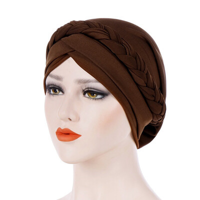 

Muslim Women Braided Turban Hijab Hat India Cap Chemo Cap Bonnet Beanie Cap