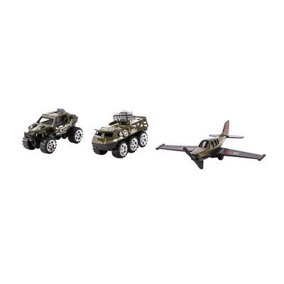 

Tailored 3pcs Children Military Educational Toy Truck Toy Car Tank Model Scenes Set