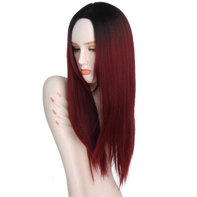 

Amazing Star Ombre Gray Long Wave Wigs for White Women High Density Black Wig Heat Resistant Synthetic Hair Wigs