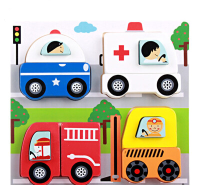 

Gotoamei 1PC Wooden Puzzle Educational Developmental Baby Kids Training Toy A