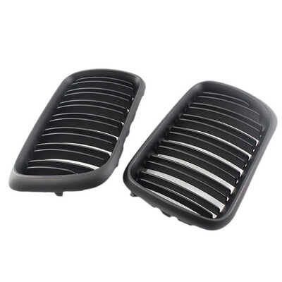 

1 Pair 5113819515251138195151 Matte Black -color Double Line Car Grilles Replaement for BMW E36 97-99