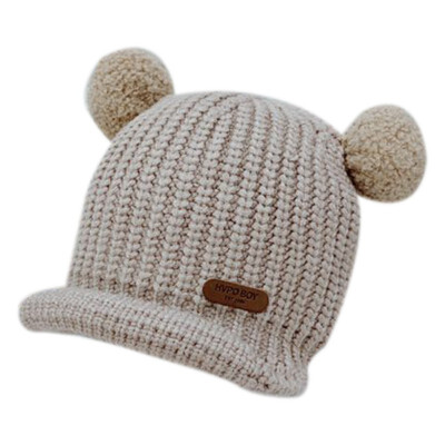 

Newborn Baby Kids New Girls Boys Winter Warm Knit Hat Balls Pompom Solid Warm Cute Lovely Beanie Cap Gifts