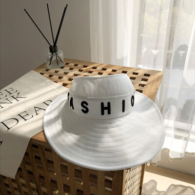 

Hat female summer Korean version of the net red outing big hat eaves ins fishermen hat sun hat empty top basin hat