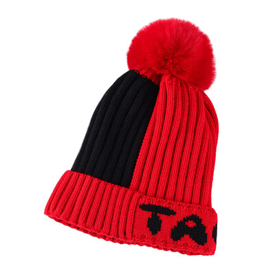 

Kids Girls Boys Baby Plush Ball Design Hats Winter Newborn Cute Warm Knitted Hemming Caps