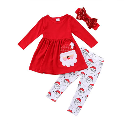 

Toddler Kids Baby Girls Outfits Clothes T-shirt Tops Dress Shirt Pants Thanksgiving Day christmas gift 1-7T