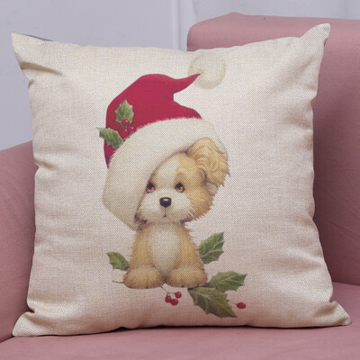 

Gobestart New Christmas Cotton Linen Pillow Case Sofa Cushion Cover Home Decor