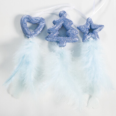 

3 Pcs\Pack Foam Feather Pendant Christmas Tree Pendants Ornaments Home Decoration