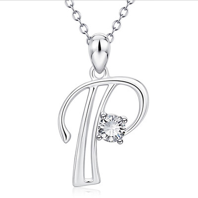 

Initial Necklace 925 Sterling Silver Letters 26 Alphabet Pendant Necklace