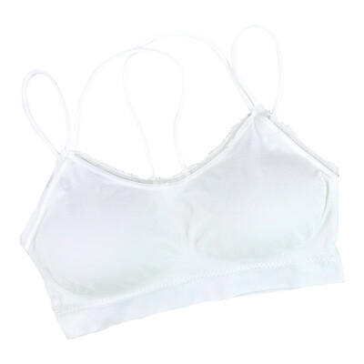 

Tube Tops Ladies Sexy Lingerie Lace No Steel Ring Wrapped Wide Hem Removable Chest Pad