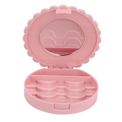 

JPGIF Acrylic Cute Bow False Eyelash Storage Box Makeup Cosmetic Mirror Case Organizer