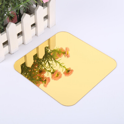 

6Pcs Square Mirror Tile Wall Stickers 3D Decal Mosaic Home Room Decoration DIY For Living Room Porch